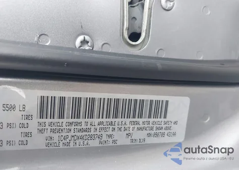 2019 Jeep Cherokee Limited 4X4 z USA, uszkodzony, nr VIN 1C4PJMDX4KD283749